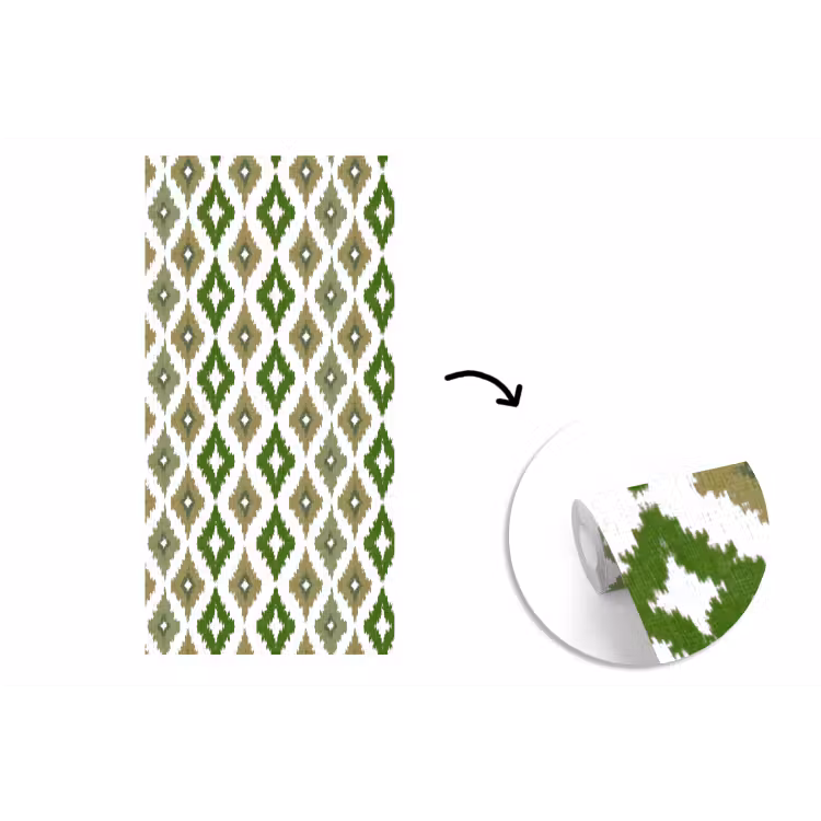 Geografisch - Ruitmotief - Groen fotobehang vinyl groot 64 -3d