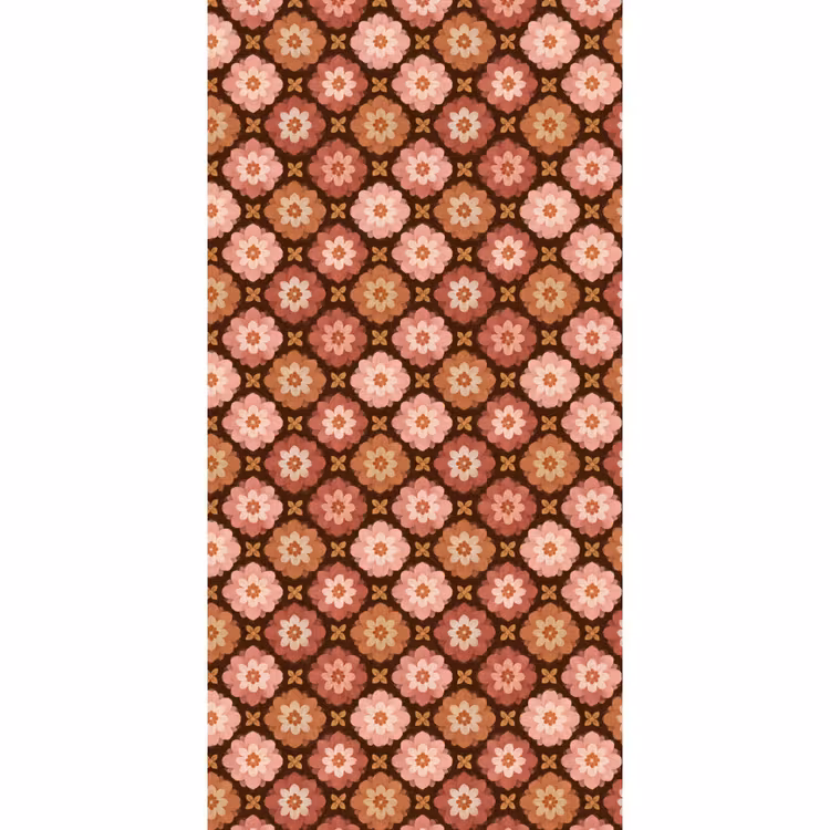 Geometrisch - Bloemen - Kleurrijk Behang Vlies klein 1076 -3d_website