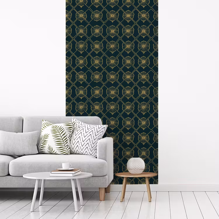 Geometrisch - Elegant - Groen fotobehang vinyl groot 64 -woonkamer