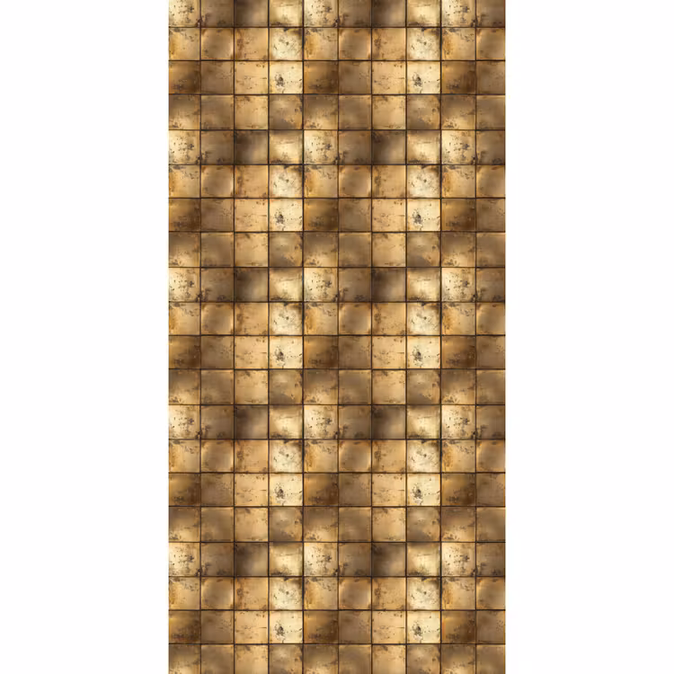 Geometrisch - Tegels - Goud Behang Vlies klein 1076 -3d_website