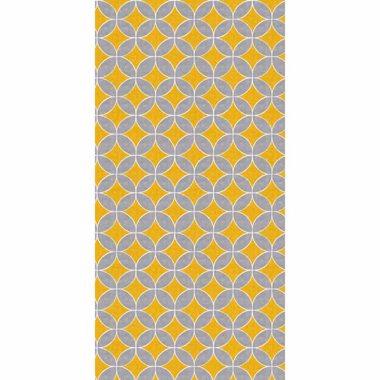 Geometrisch - Cirkels - Textuur - Grijs - Geel Behang Vlies klein 1076 -3d_website
