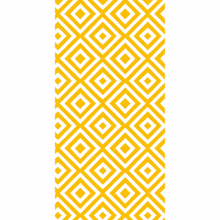 Geometrisch - Lijnen - Modern - Geel - Wit Behang Vlies klein 1076 -3d_website