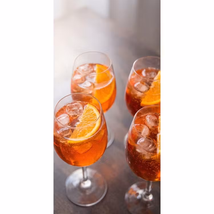 Tapete - Getränk – Orange – Eis – Sommer – Orange - Drank - Sinaasappel - IJs - Zomer - Oranje Behang Vlies klein