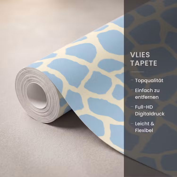 Giraf - Modern - Blauw Behang Vlies klein 1076 -USP_closeupDE