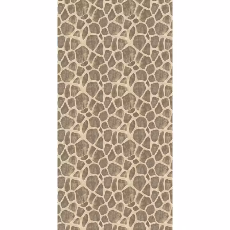 Giraf - Patroon - Beige - Bruin Behang Vlies klein 1076 -3d_website