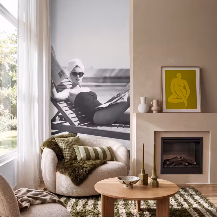 Glamour - Modern - Zwart - Wit Behang Vlies klein -sfeer2