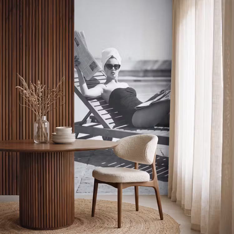 Glamour - Modern - Zwart - Wit Behang Vlies klein -sfeer1