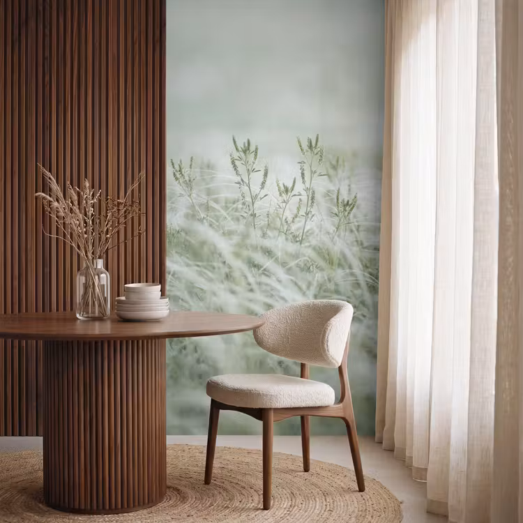 Grassen - Minimalistisch - Groen Behang Vlies klein -sfeer1