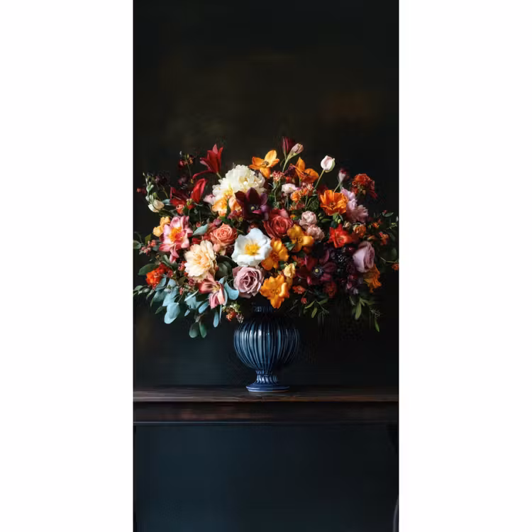 Groot - Bloemen - Vaas - Boeket Behang Vlies klein -3d_website
