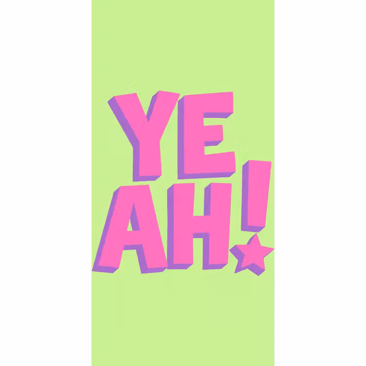 Groen - Neon - Quote Behang Vlies klein -3d_website