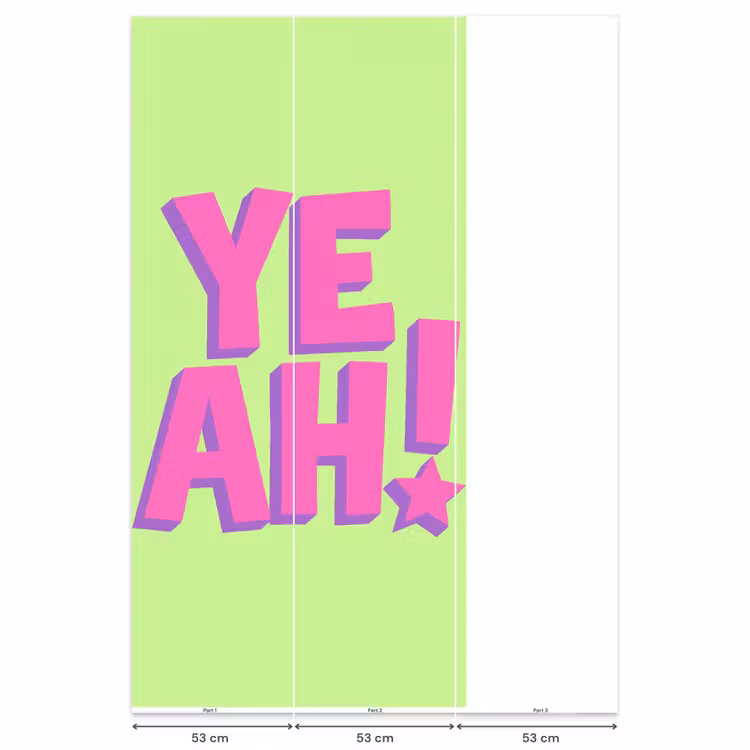Groen - Neon - Quote Behang Vlies klein -USP_banen