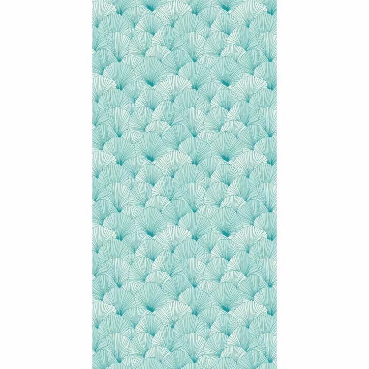 Groen - Wit - Ginko - Getekend - Textuur Behang Vlies klein 1076 -3d_website