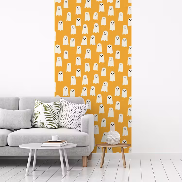 Halloween - Spookjes - Oker fotobehang vinyl groot 64 -woonkamer