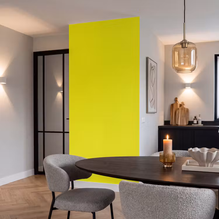 Bright - Canary - Geel Behang Vlies klein 1076 -sfeer3