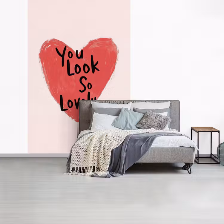 Hart - Rood - Valentijn fotobehang vinyl groot -slaapkamer
