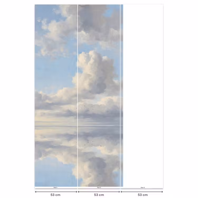 Lucht - Wolken - Natuur - Klassiek - Blauw Behang Vlies klein -USP_banen