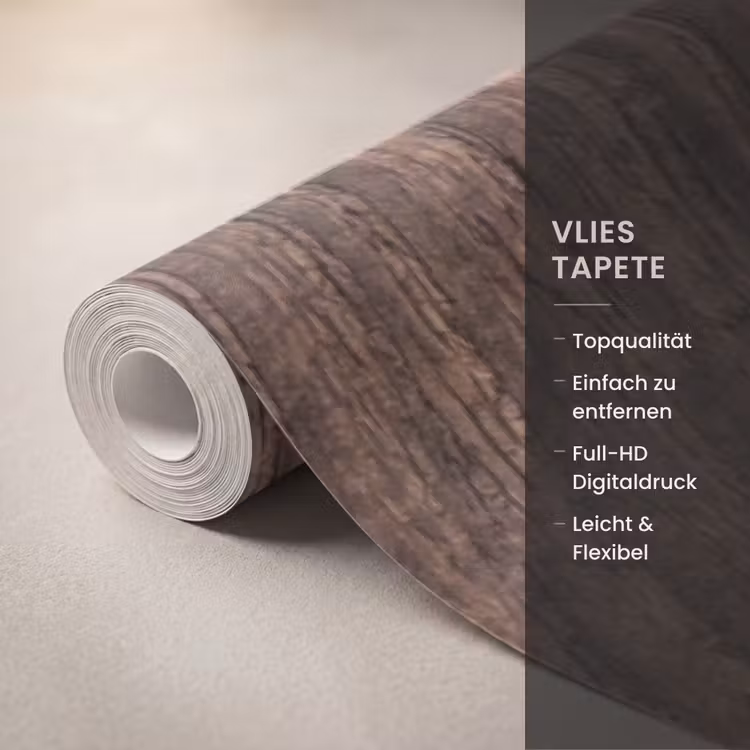 Houtnerf - Textuur - Patroon - Bruin - Rustiek Behang Vlies klein -USP_closeupDE