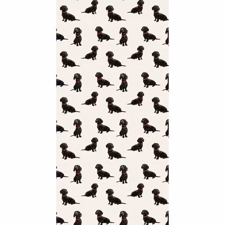 Hond - Patroon - Zwart Behang Vlies klein 1076 -3d_website