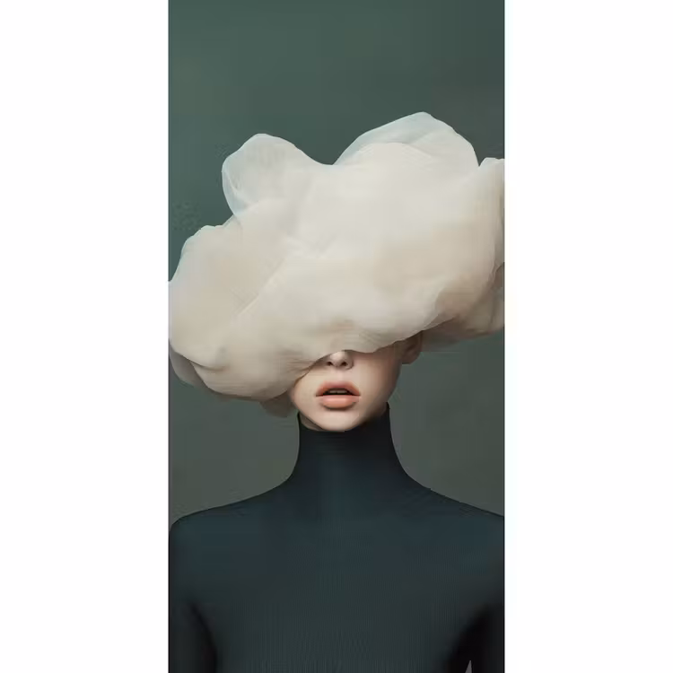 Hoed - Vrouw - Beige Behang Vlies klein -3d_website