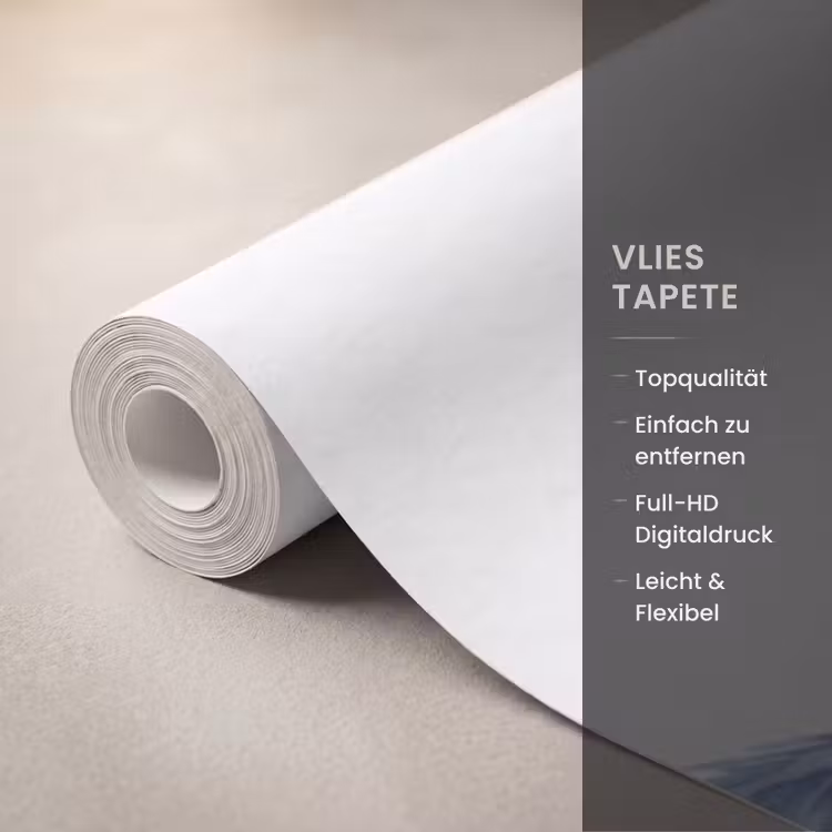 Illustratie - Koe - Blauw Behang Vlies klein -USP_closeupDE