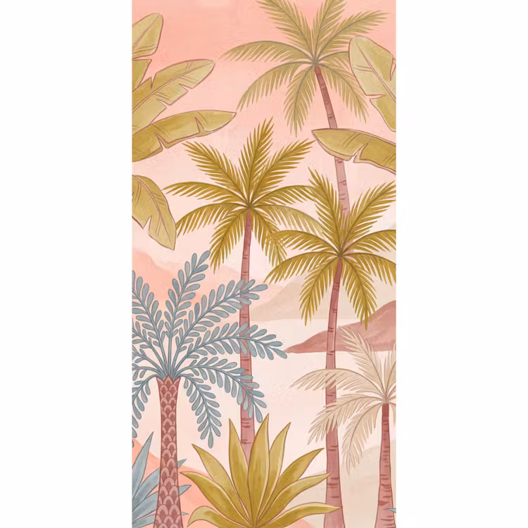 Illustratie - Palmbomen - Kleurrijk Behang Vlies klein -3d_website