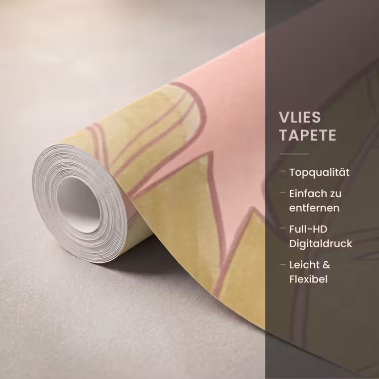 Illustratie - Palmbomen - Kleurrijk Behang Vlies klein -USP_closeupDE