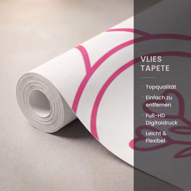 Illustratie - Collectie - Kunst - Minimalistisch - Roze Behang Vlies klein -USP_closeupDE
