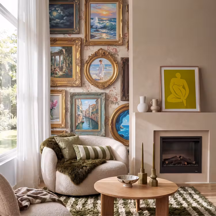 Interieur - Kunst - Collectie - Klassiek - Goud Behang Vlies klein -sfeer2