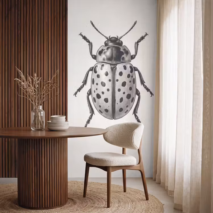 Kever - Insect - Vintage Behang Vlies klein -sfeer1