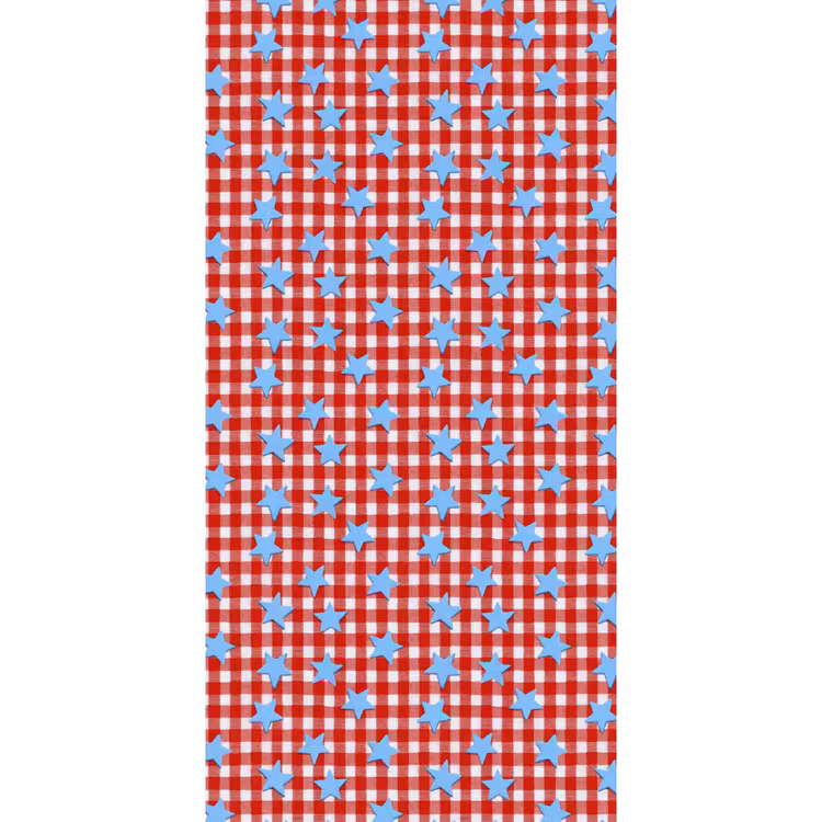 Ruit - Sterren - Rood Behang Vlies klein 1076 -3d_website