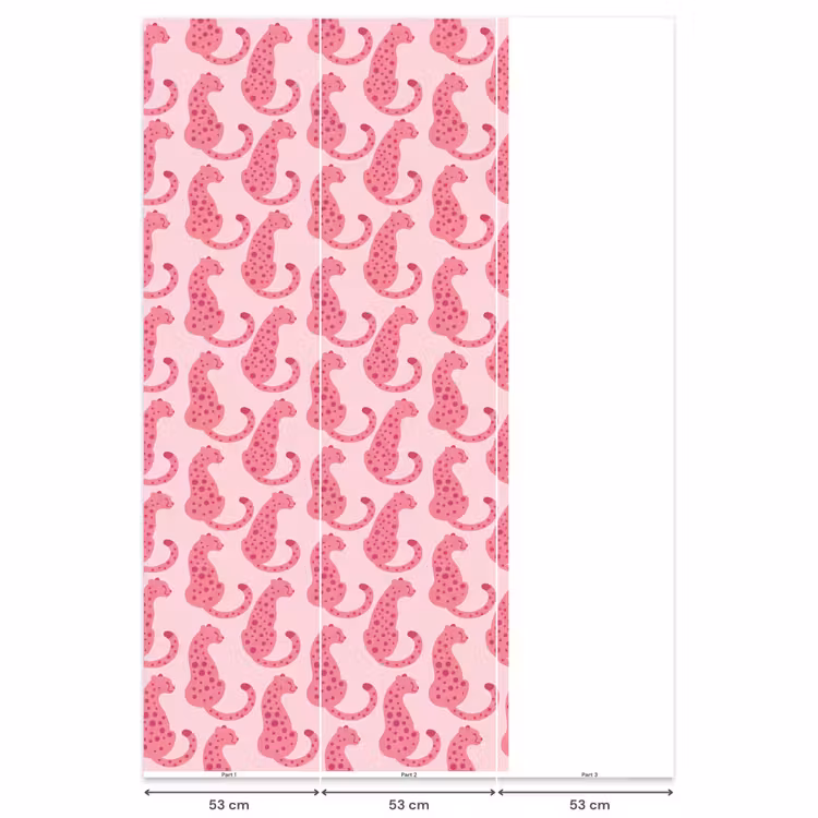 Kat - Gevlekt - Dieren - Patroon - Roze Behang Vlies klein -USP_banen