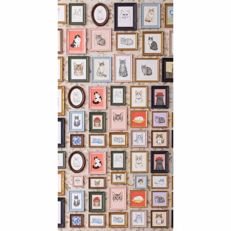 Kat - Portret - Dieren - Illustratie - Lijst Behang Vlies klein -3d_website