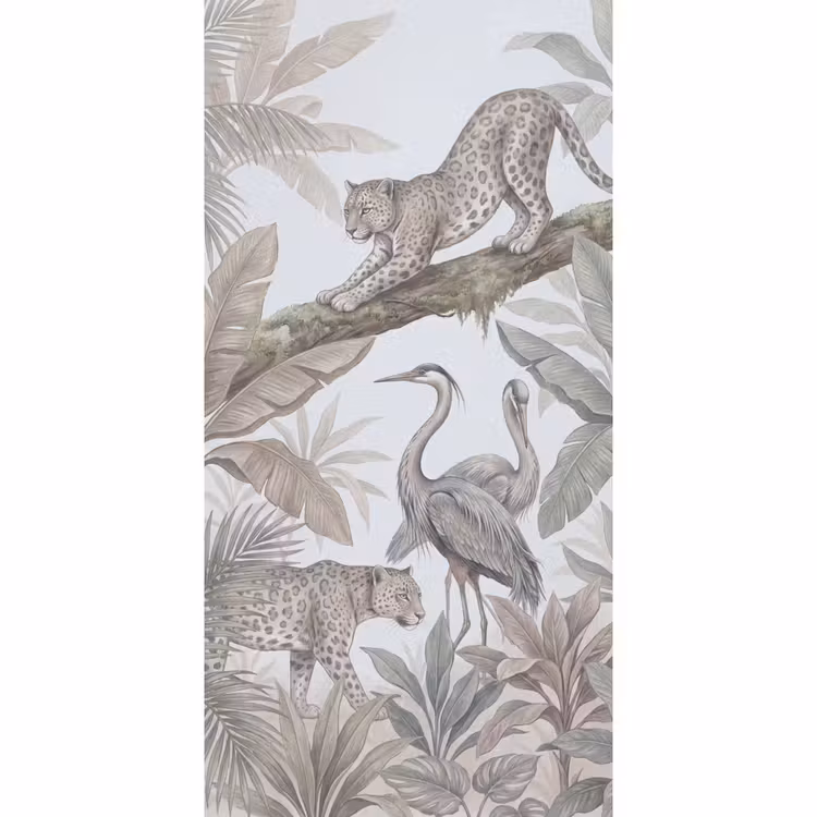 Kat - Vogel - Jungle - Illustratie - Dieren Behang Vlies klein -3d_website