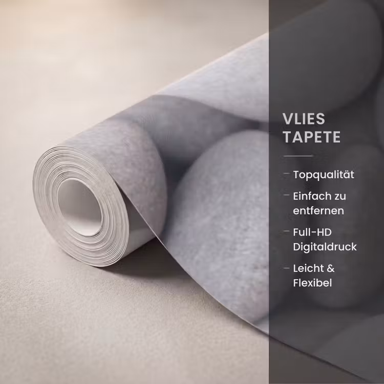 Kiezels - Stenen - Grijs Behang Vlies klein -USP_closeupDE