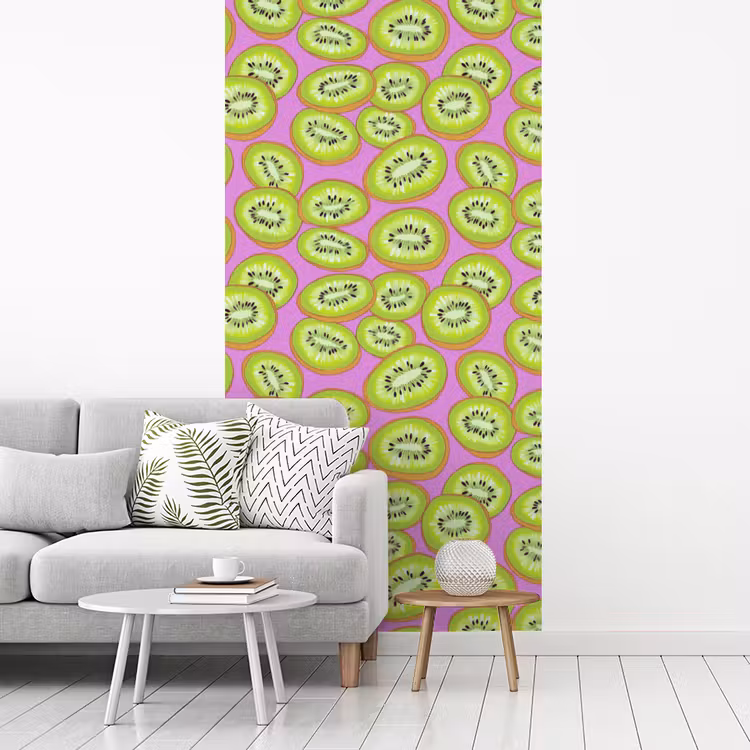 Kiwi - Speels - Groen fotobehang vinyl groot 64 -woonkamer