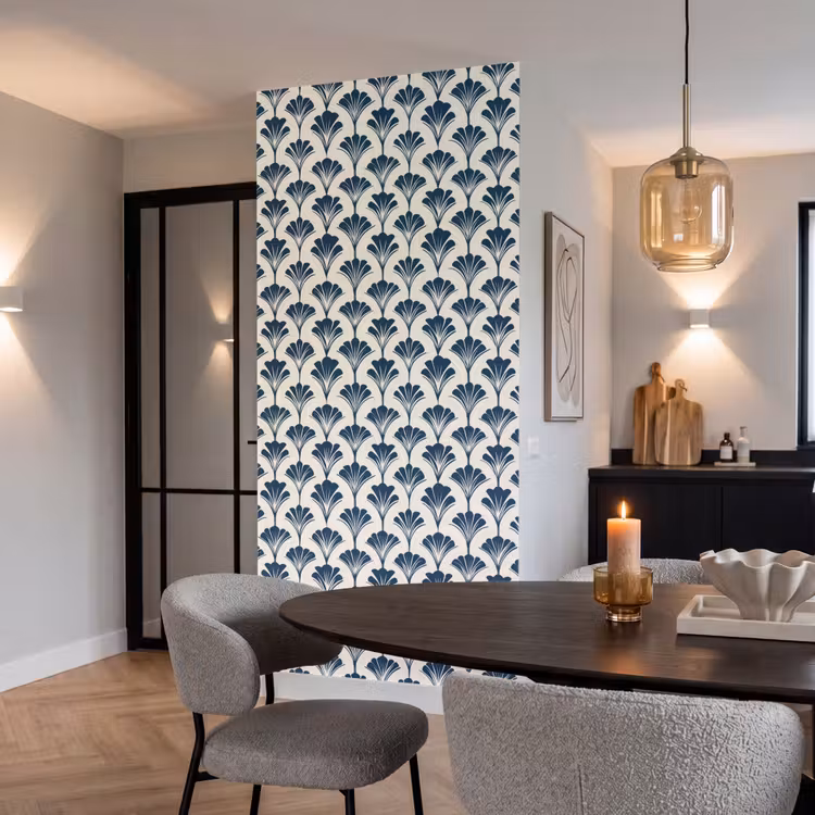 Klassiek - Motief - Blauw Behang Vlies klein 1076 -sfeer3