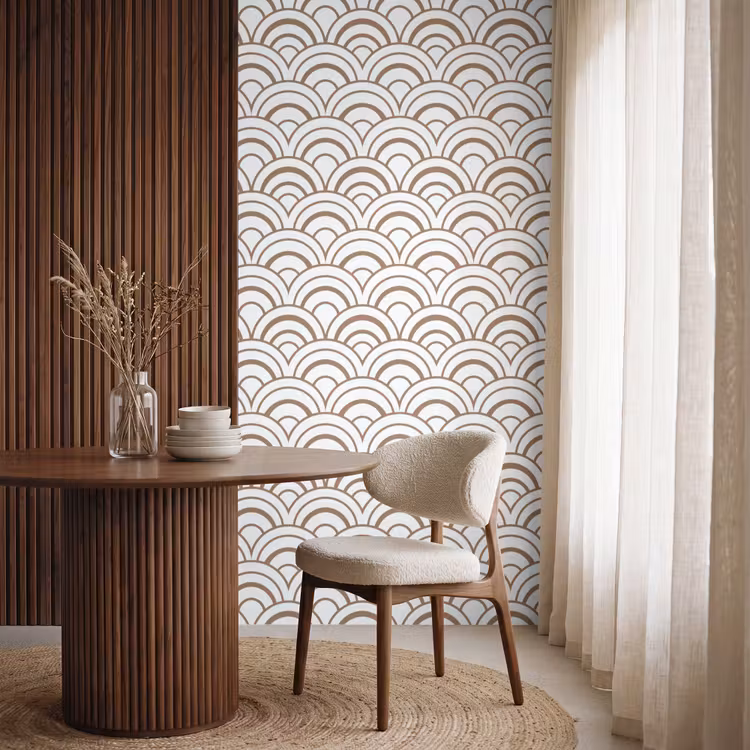 Klassiek - Motief - Terracotta Behang Vlies klein 1076 -sfeer1