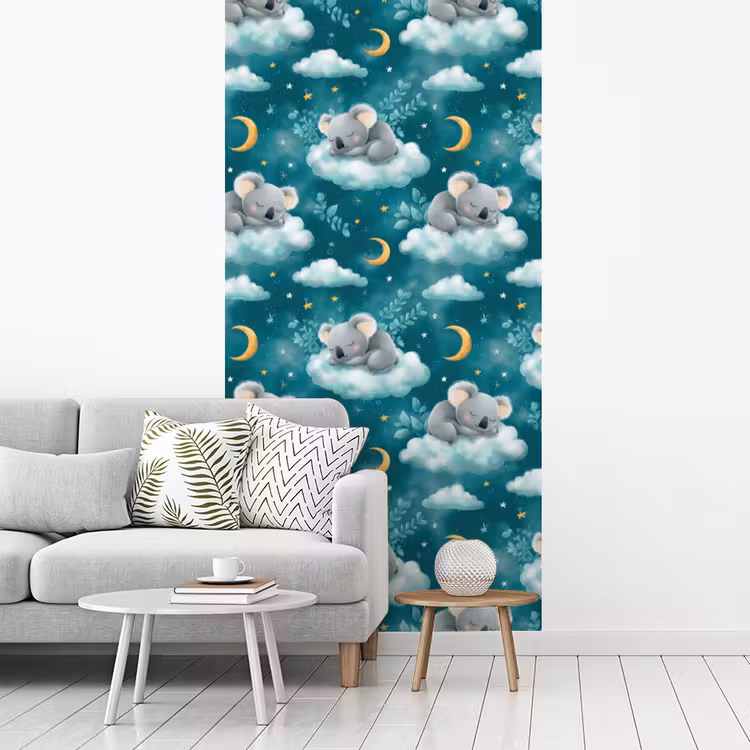 Koala's - Betoverend - Blauw fotobehang vinyl groot 64 -woonkamer