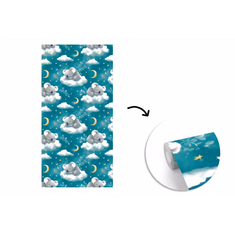 Koala's - Betoverend - Blauw fotobehang vinyl groot 64 -3d