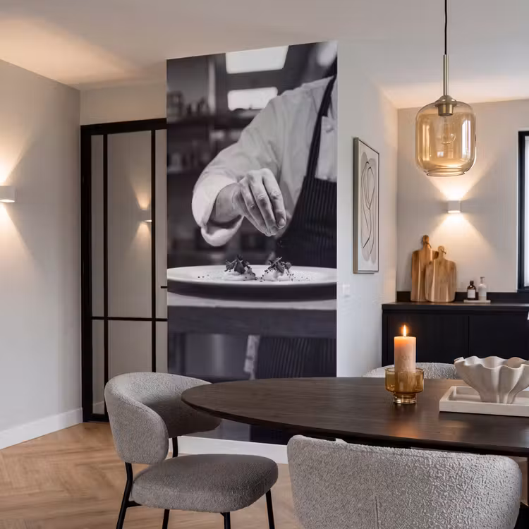 Chef - Garnering - Gerecht Behang Vlies klein -sfeer3