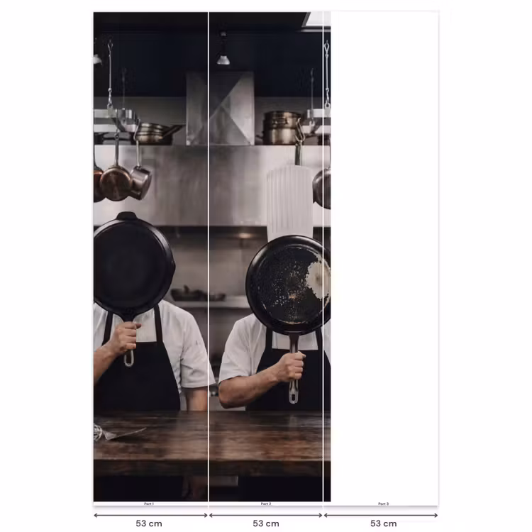 Koks - Koekenpannen - Keuken Behang Vlies klein -USP_banen