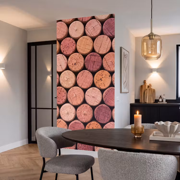 Tapete - Kork – Muster – Abstrakt – Modern – Rot - Kurk - Patroon - Abstract - Modern - Rood Behang Vlies klein