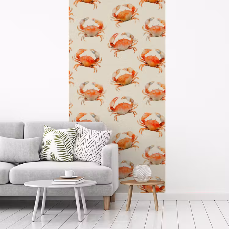 Krabben - Patroon - Oranje fotobehang vinyl groot 64 -woonkamer