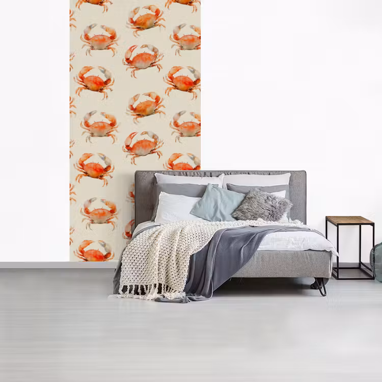 Krabben - Patroon - Oranje fotobehang vinyl groot 64 -slaapkamer