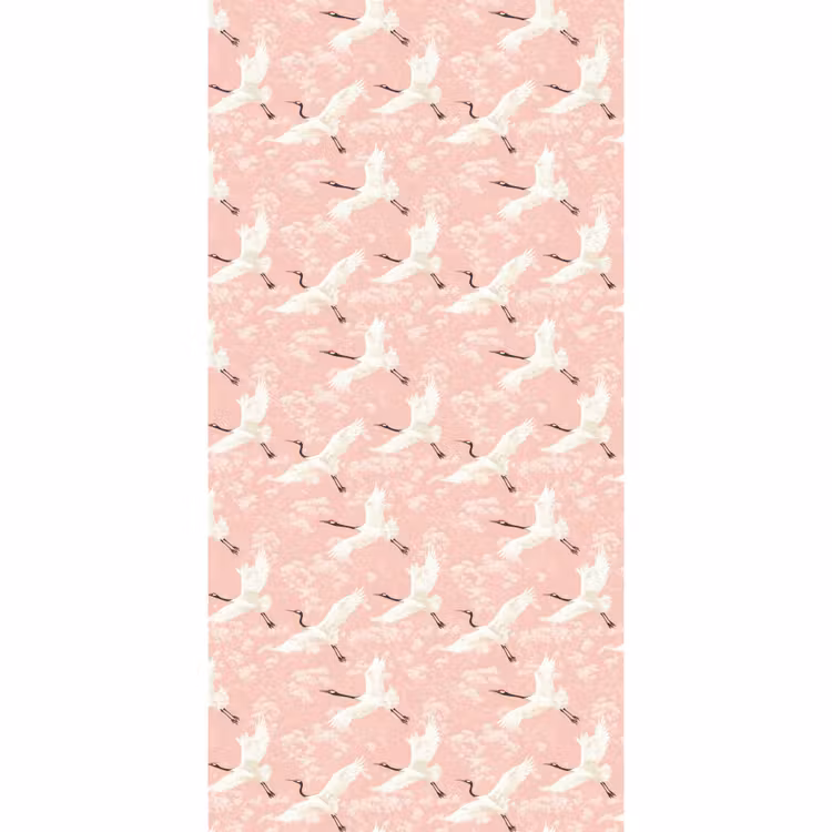 Kraanvogels - Bloesem - Roze Behang Vlies klein 1076 -3d_website