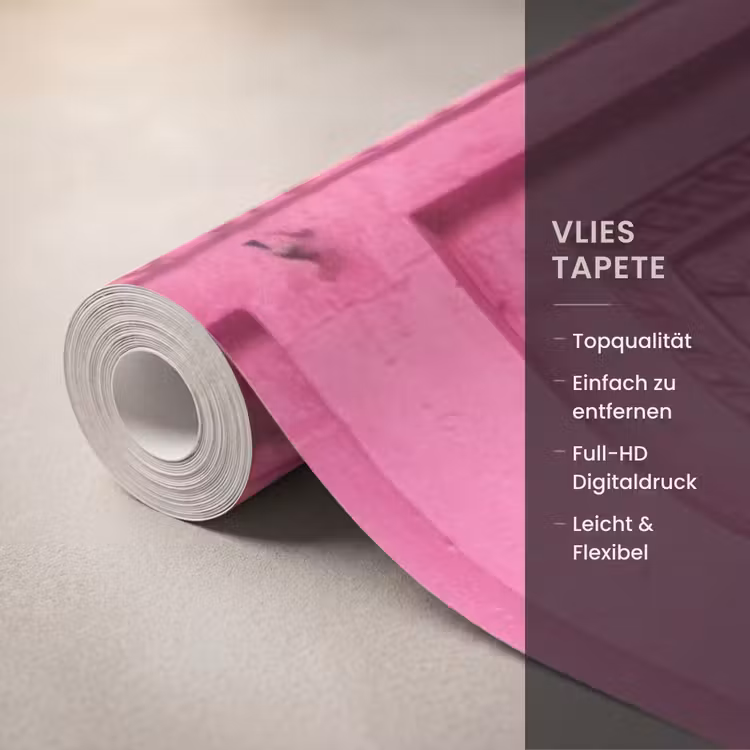Tapete - Kräuter – Markt – Rosa - Kruiden - Markt - Roze Behang Vlies klein