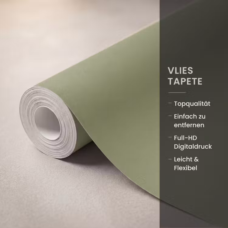 Herbal - Matcha - Groen Behang Vlies klein 1076 -USP_closeupDE