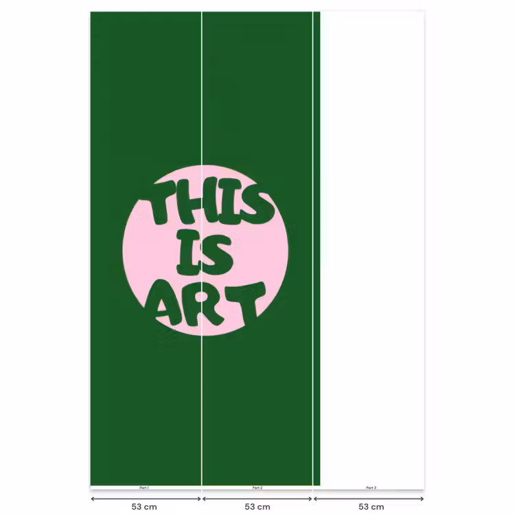 Cirkel - Roze - Tekst - Art Behang Vlies klein -USP_banen