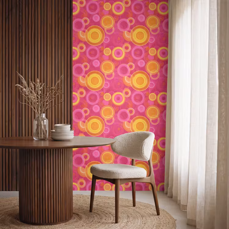 Cirkels - Design - Kleurrijk Behang Vlies klein 1076 -sfeer1