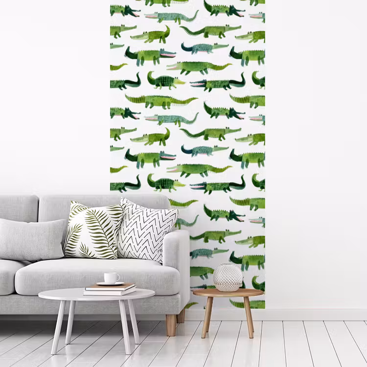 krokodillen - Speels - Groen fotobehang vinyl groot 64 -woonkamer